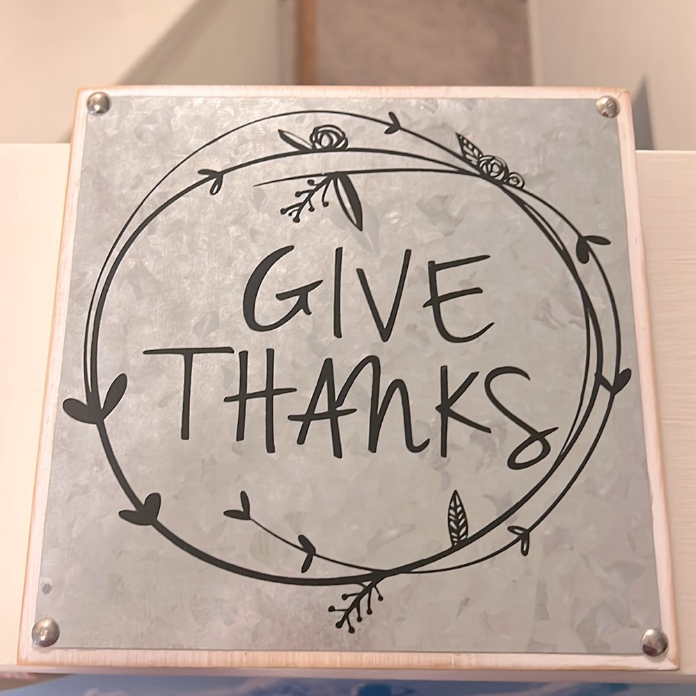 Hobby Lobby metal Give Thanks Sign